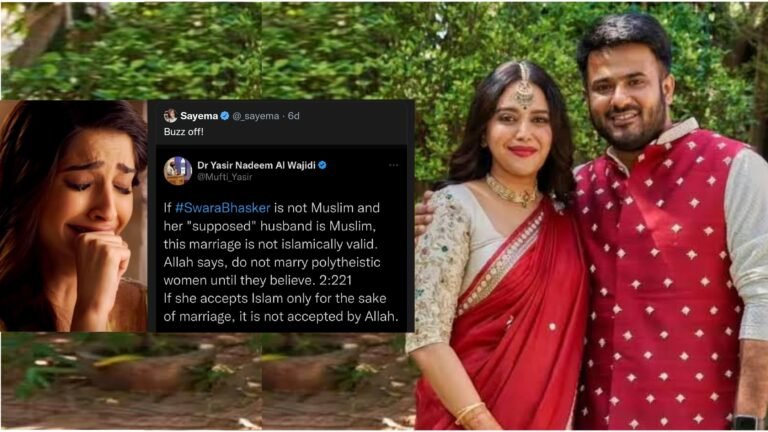 ನಟಿ ಸ್ವರ ಭಾಸ್ಕರ್ & ಫಾಹದ್ ಮದುವೆಯನ್ನು ಅಸಿಂಧು ಎಂದ ಇಸ್ಲಾಂ ಧರ್ಮಗುರು, ಮದುವೆ ಆದ 4 ದಿನಕ್ಕೆ ಇದೆಂಥ ಶಾ-ಕ್ ಕೊಟ್ರು ವಿಚಾರ ಕೇಳಿ ಕಣ್ಣಿರಿಟ್ಟ ನಟಿ ಸ್ವರ ಭಾಸ್ಕರ್