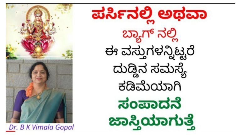 ಪರ್ಸ್ ಅಥವಾ ಬ್ಯಾಗ್  ನಲ್ಲಿ ಈ ವಸ್ತು ಇಡುವುದರಿಂದ ದುಡ್ಡಿನ ಸಮಸ್ಯೆ ದೂರ ಆಗಿ ಸಂಪಾದನೆ ಹೆಚ್ಚಾಗುತ್ತದೆ. ಒಮ್ಮೆ ಟ್ರೈ ಮಾಡಿ ನೋಡಿ.