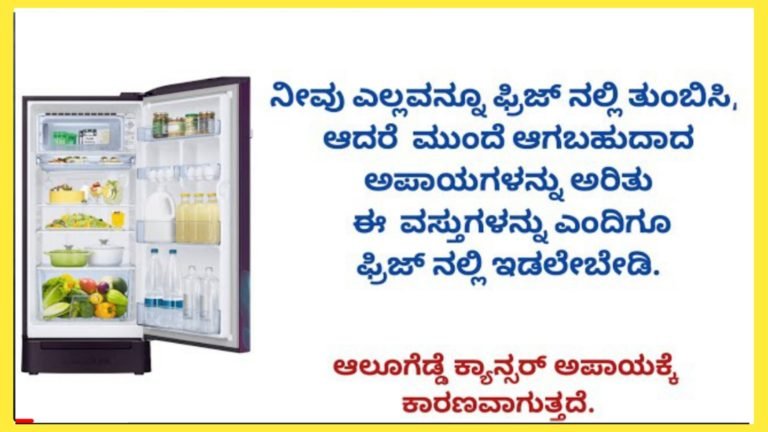 ಈ ವಸ್ತುಗಳನ್ನು ಯಾವುದೇ ಕಾರಣಕ್ಕೂ ಫ್ರಿಜ್ ನಲ್ಲಿ ಇಡಬೇಡಿ ಎಚ್ಚರ ಕ್ಯಾನ್ಸರ್ ನಂತಹ ಮಾರಕ ಕಾಯಿಲೆ ಬರುತ್ತೆ.!|