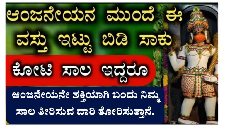 ಆಂಜನೇಯನ ಮುಂದೆ ಇದೊಂದು ವಸ್ತು ಇಟ್ಟು ಪ್ರಾರ್ಥಿಸಿಕೊಳ್ಳಿ ಸಾಕು, ಎಷ್ಟೇ ಸಾಲ ಇದ್ದರೂ ಆಂಜನೇಯನೇ ಶಕ್ತಿಯಾಗಿ ಬಂದು ನಿಮ್ಮ ಸಾಲ ತೀರಿಸುವ ದಾರಿ ತೋರಿಸುತ್ತಾನೆ.