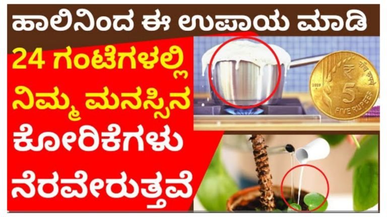 ಹಾಲಿನಿಂದ ಈ ಉಪಾಯ ಮಾಡಿ 24 ಗಂಟೆಗಳಲ್ಲಿಯೇ ನಿಮ್ಮ ಕೋರಿಕೆ ಈಡೇರುತ್ತೆ.!