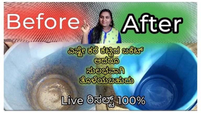 ಬಾತ್ರೂಮ್ ನಲ್ಲಿರೋ ಬಕೆಟ್ ಹಾಗೂ ಮಗ್ ಬಣ್ಣ ಬದಲಾಯಿಸಿದರೆ ಈ ಸಲಹೆಯನ್ನ ಪಾಲಿಸಿ ಮತ್ತೆ ಹೊಸತರಂತೆ ಫಳಫಳ ಎನ್ನುತ್ತದೆ.!