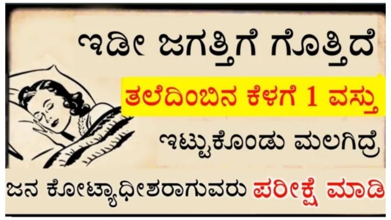 ಇಡೀ ಜಗತ್ತಿಗೆ ಗೊತ್ತಿದೆ ತಲೆದಿಂಬಿನ ಕೆಳಗೆ ಈ ವಸ್ತು ಇಟ್ಟುಕೊಂಡು ಮಲಗಿದರೆ ಕೋಟ್ಯಾದೀಶ್ವರರಾಗುತ್ತಾರೆ ಎಂದು ಬೇಕಿದ್ದರೆ ಚೆಕ್ ಮಾಡಿ ನೋಡಿ.! ಇಡೀ ಜಗತ್ತಿಗೆ ಗೊತ್ತಿದೆ ತಲೆದಿಂಬಿನ ಕೆಳಗೆ ಈ ವಸ್ತು ಇಟ್ಟುಕೊಂಡು ಮಲಗಿದರೆ ಕೋಟ್ಯಾದೀಶ್ವರರಾಗುತ್ತಾರೆ ಎಂದು ಬೇಕಿದ್ದರೆ ಚೆಕ್ ಮಾಡಿ ನೋಡಿ.!