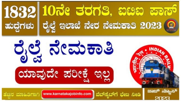 10th, ITI ಪಾಸ್ ಆಗಿರುವ ಅಭ್ಯರ್ಥಿಗಳಿಗೆ ಗುಡ್ ನ್ಯೂಸ್.! ರೈಲ್ವೇ ಇಲಾಖೆಯಲ್ಲಿ ನೇರ ನೇಮಕಾತಿ ಆಸಕ್ತರು ಅರ್ಜಿ ಸಲ್ಲಿಸಿ.