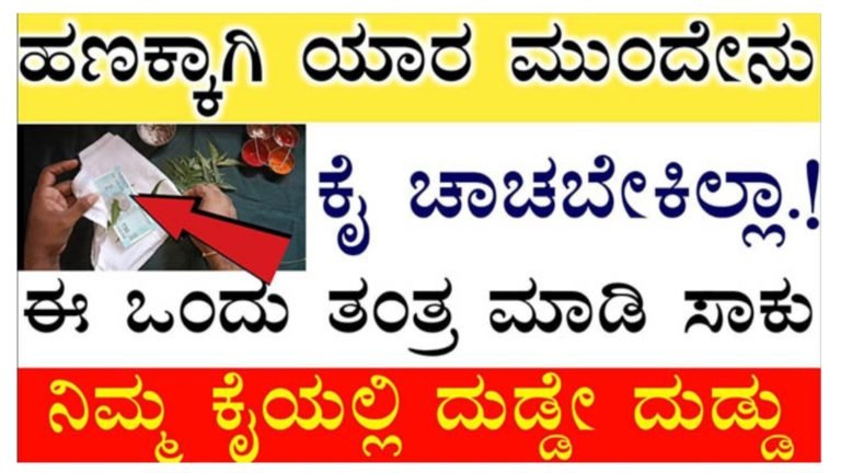 ಹಣಕ್ಕಾಗಿ ಯಾರ ಮುಂದೆಯೂ ಕೈ ಚಾಚಬೇಕಿಲ್ಲ, ಈ ಒಂದು ಸಣ್ಣ ತಂತ್ರ ಮಾಡಿ ಸಾಕು ಕೈ ತುಂಬಾ ದುಡ್ಡು ಸಿಗುತ್ತೆ.!