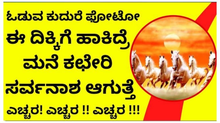 ಈ ದಿಕ್ಕಿನಲ್ಲಿ 7 ಕುದುರೆ ಓಡುವ ಚಿತ್ರ ಹಾಕಿದ್ರೆ ಮನೆ ಸರ್ವನಾಶ ಆಗೋದು ಖಚಿತ.!