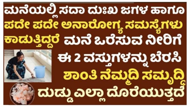 ಮನೆ ಒರೆಸುವ ನೀರಿಗೆ ಈ ಎರಡು ವಸ್ತುಗಳನ್ನು ಬೆರೆಸಿ ಶಾಂತಿ ನೆಮ್ಮದಿ ಸಮೃದ್ಧಿ ದುಡ್ಡು ಎಲ್ಲಾ ದೊರೆಯುತ್ತದೆ.!