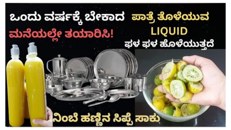 5 ಪ್ಪೈಸೆ ಖರ್ಚಿಲ್ಲದೆ ಮನೆಯಲ್ಲಿ ತಯಾರಿಸಿ ಪಾತ್ರೆ ತೊಳೆಯುವ ಸೋಪ್.!