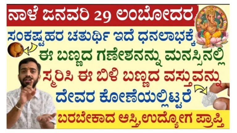 ನಾಳೆ ಸಂಕಷ್ಟಹರ ಚತುರ್ಥಿ ಇದೆ ಈ ವಸ್ತುವನ್ನು ದೇವರ ಮನೆಯಲ್ಲಿ ಇಟ್ಟರೆ ಆಸ್ತಿ, ಉದ್ಯೋಗ, ಆರ್ಥಿಕ ಸಮಸ್ಯೆ ನಿವಾರಣೆಯಾಗುತ್ತದೆ.!