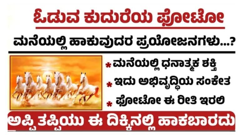 ಓಡುವ 7 ಬಿಳಿ ಅಶ್ವದ ಫೋಟೋ ಮನೆಯಲ್ಲಿ ಹಾಕುವುದರಿಂದ ಎಷ್ಟೆಲ್ಲಾ ಪ್ರಯೋಜನಗಳಿವೆ ಗೊತ್ತಾ? ಆದರೆ ಯಾವುದೇ ಕಾರಣಕ್ಕೂ ತಪ್ಪು ದಿಕ್ಕಿನಲ್ಲಿ ಹಾಕಬೇಡಿ…