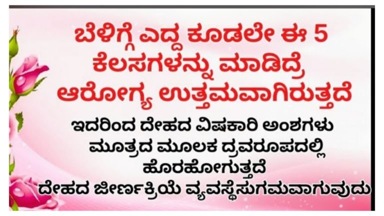 ಬೆಳಗ್ಗೆ ಎದ್ದ ಕೂಡಲೇ ಈ ಕೆಲಸಗಳನ್ನು ಮಾಡಿದರೆ ಆರೋಗ್ಯ ಉತ್ತಮವಾಗಿರುತ್ತದೆ.!