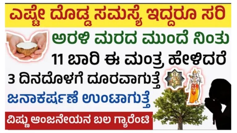 ಕಷ್ಟಗಳು ಬಂದಾಗ ಅರಳಿ ಮರದ ಮುಂದೆ ಈ ಮಂತ್ರ 11 ಬಾರಿ ಹೇಳಿ.!